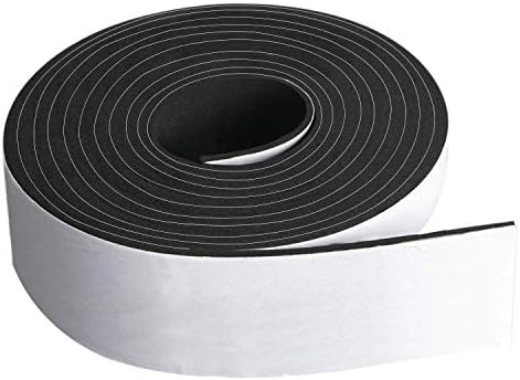 Neoprene Foam Strip Roll by Dualplex, 3" Wide x 10' Long 1/16" Thick, Weather Seal High Density Stripping with Adhesive Backing – Weather Strip Roll Insulation Foam Strips