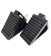 MAXXHAUL 70472 Solid Rubber Heavy Duty Black Wheel Chock 2-Pack, 8" x 4" x 6"