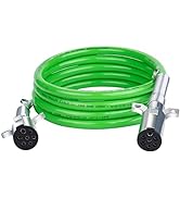 CheeMuii 7 Way Trailer Cord 12 FT ABS Electrical Power Cord Heavy Duty Green Straight Power Wire ...