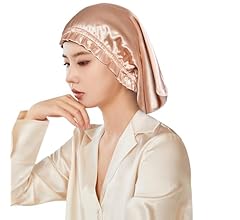 Utukky Silk Night Cap, Silk Cap, Tubular Design, Will Not Fall Off Until Morning, 100% Silk Night Cap, For Long Hair, Hair …