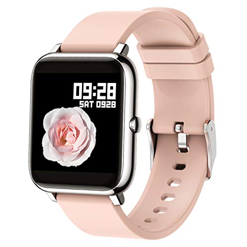 Popglory Smart Watch, Reloj Inteligente con Oxígeno Sanguíneo Presión Arterial Frecuencia Cardíaca, Pulsera Actividad Impermeable IP67 para Hombre Mujer para Android iOS