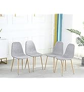 SICOTAS Dining Chairs Set of 4,Modern Fabric Chairs for Dining Room,Mid Century Dining Chair, Eas...