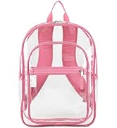 FUEL Multipocket Clear Heavy Duty - PVC Transparent Backpack Bag Men & Women for Events, Sports, ...