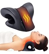 Neck Stretcher for Neck Pain Relief, Heated Cervical Traction Device Pillow with Graphene Heating...