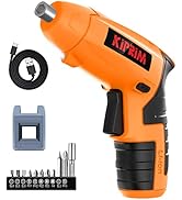 Small 4V Electric Screwdriver,Kiprim ES4 Cordless Screwdriver Tool with Rechargeable Battery,LED ...