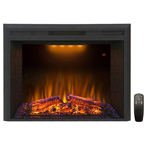 30 inch electric fireplace insert - Valuxhome Electric Fireplace, 30 Inches Electric Fireplace Insert, Fireplace Heater with Overheating Protection, Fire Crackling Sound, Remote Control, 750/1500W, Black