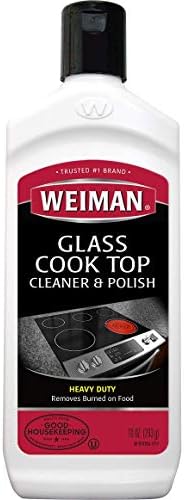 Weiman Glass Cooktop Heavy Duty Cleaner & Polish - Shines and Protects Glass/Ceramic Smooth Top Ranges with its Gentle Formula - 10 Oz., Clear