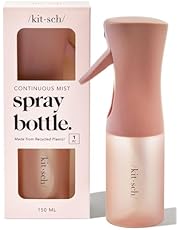 Kitsch Spray Bottle for Hair - Continuous Water Mister with Ultra Fine Mist for Hairstyling, Barbers, Salons, Cleaning, Plants, Versatile Spray Bottles - Made from Recycled Plastic - Terracotta, 5 oz