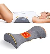 Lumbar Support Pillow for Sleeping, Heated Lower Back Support Pillow with Graphene Heating for Lo...