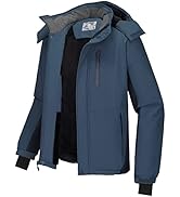 CAMEL CROWN Men's Mountain Snow Waterproof Ski Jacket Detachable Hood Windproof Fleece Parka Rain...