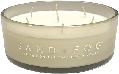 Sand + Fog Scented Candle - Tropical Citrus Additional Scents and Sizes 100% Cotton Lead-Free Wick Luxury Air Freshening Jar Candles Perfect Home Decor for Your Cocktail Table 34 oz, Orange,Violet