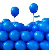 PartyWoo Blue Balloons, 120 pcs 5 Inch Royal Blue Balloons, Dark Blue Balloons for Balloon Garlan...