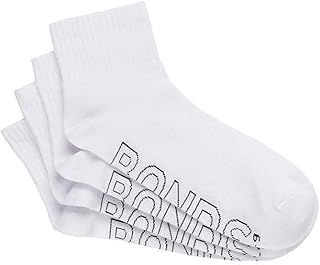 Bonds Men's Logo Light Quarter Crew Socks (4 Pack)