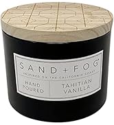 Sand + Fog Scented Candle -Tahitian Vanilla – Additional Scents and Sizes – 100% Cotton Lead-Free...