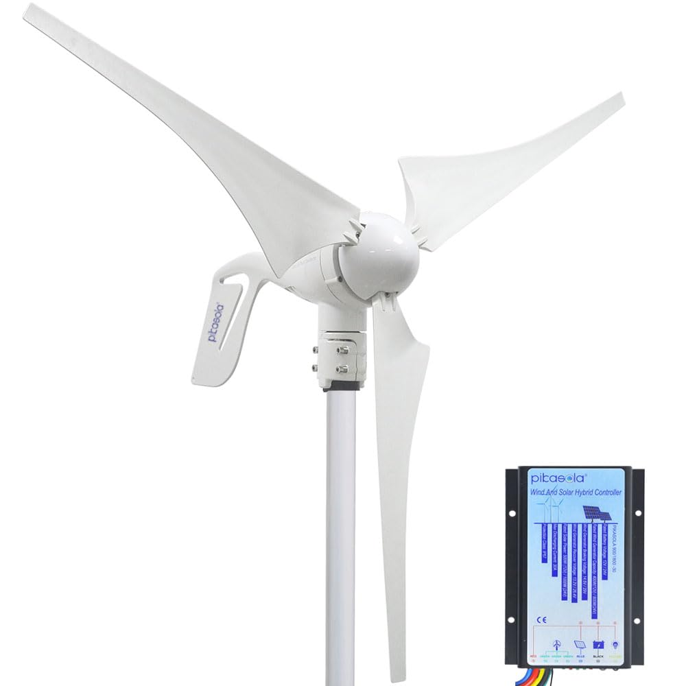 400W 12V Wind Turbine Generator with a 30A Hybrid Charge Controller