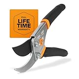 Fiskars Bypass Pruning Shears 5/8” Garden Clippers - Plant Cutting Scissors with Sharp Precision-Ground Steel Blade