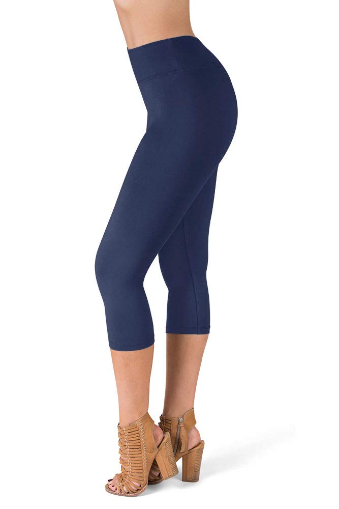 SATINA High Waisted Leggings for Women - Capri & Full Length Women's Leggings Size Plus 