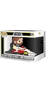 Funko Pop! Ride Super Deluxe: Star Wars Hyperspace Heroes - OBI-Wan Kenobi in Delta 7 Jedi Starfi...