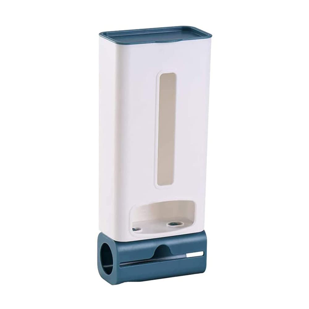 Plastic Bag Dispenser, Wall Mounted, Large Capacity, for Kitchen, Office, Dark blue