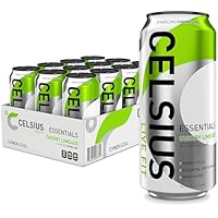 CELSIUS ESSENTIALS, Sparkling Cherry Limeade, Performance Energy Drink 16 Fl Oz (Pack of 12)