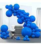 PartyWoo Dark Blue Balloons, 125 pcs Blue Balloons Different Sizes Pack of 36 Inch 18 Inch 12 Inc...