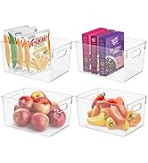 Homeries Pantry Organizer, Clear Storage Bins, for Kitchen, Pantry, Cabinets, for Storing Packets...