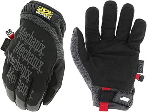 Mechanix Wear: ColdWork Original Winter Work Gloves with Secure Fit, Equipped with 40g 3M Thinsulate, Wind + Water Resistant, Touch Capable Winter Gloves, For Mild cold weather (Black/Gray, Large)