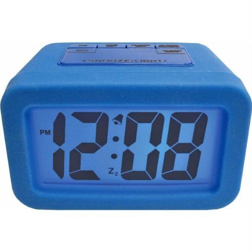 Geneva Advance Time 1.25" Silicone LCD Alarm Clock Color: Blue