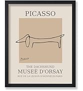 Poster Master Vintage Picasso Poster - Retro Dachshund Print - Dog Art - Line Drawing Art - Sketc...