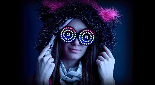 Rezz Style LED Goggles - Full color animated LED glasses - 20 Animations - 30 Colors