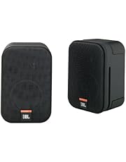 JBL Control One Rugged 2-Way 100mm (4&#34;) Bookshelf Satellite Audio Monitor Speakers (Pair) - Black Chrome