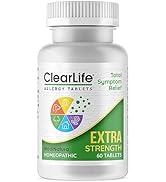 ClearLife Extra Strength Multi-System Allergy Relieving Homeopathic Remedy - 15 Powerful Actives ...