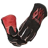 Lincoln Electric Traditional MIG/Stick Welding Gloves | 14" Lined Leather | Kevlar Stitching | K2979-ALL