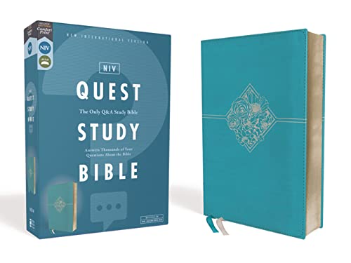 quest student bible - NIV, Quest Study Bible, Leathersoft, Teal, Comfort Print: The Only Q and A Study Bible