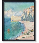 Poster Master Vintage Claude Monet Poster - Beach and the Falaise d'Amont Painting Print - Impres...