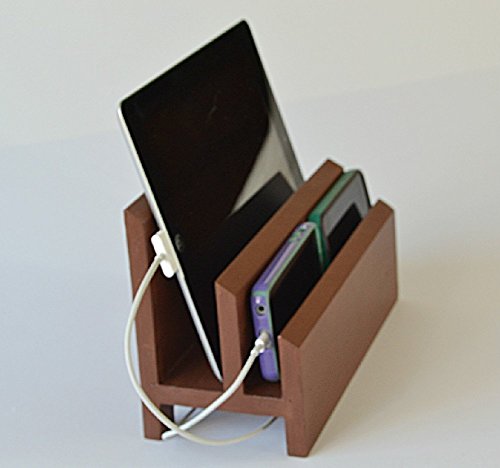 Slim Style Multi-Device Charging Station for iPad, iPhone (choose color); Small Docking Station for Smartphones &amp; Tablets