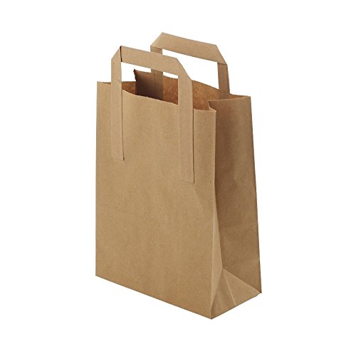 GREENBOX Environmentally Friendly Paper Carrier Bags Large I Paper Bags Gift Bags Paper Carrier Bags Biodegradable Compostable I 25 x Brown Paper Bags 26 x 12 x 35 cm