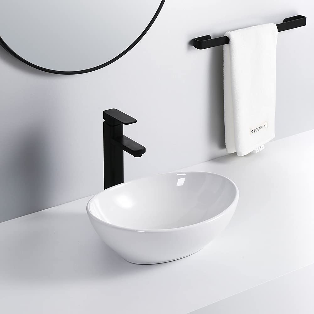 BASSINO Art Wash Basin Countertop, Tabletop Ceramic Bathroom Sink ...