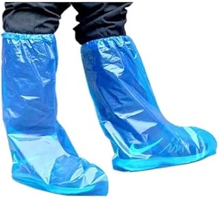 ATETO Plastic Reusable Rain Shoes Cover for Men/Women Waterproof Slip Resistant Over Shoes, Multi