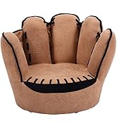 Costzon Kids Couch with Solid Wood Frame & Baseball Glove Design, Children Armchair for Play Room...