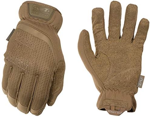 Mechanix Wear: FastFit Tactical Gloves with Elastic Cuff for Secure Fit, Work Gloves with Flexible Grip for Multi-Purpose Use, Durable Touchscreen Capable Safety Gloves for Men (Brown, Large)