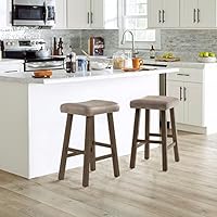 Hillsdale Furniture Saddle Backless Wood Counter Height Stool, Rustic Gray