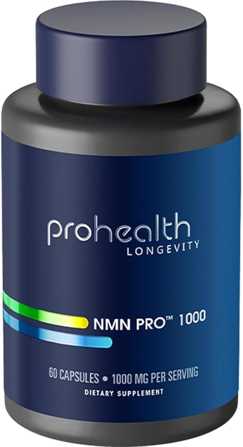 ProHealth Longevity NMN Pro 1000 – Nicotinamide Mononucleotide Supplement for Cellular Health, Energy & Longevity, 1000mg per Serving, 60 Capsules, High Potency NMN Supplement