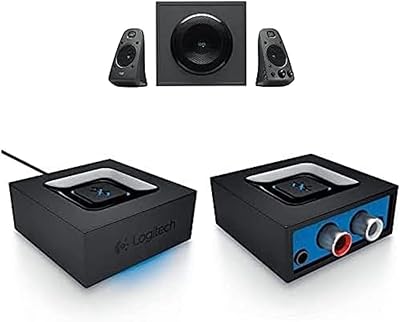 Logitech Z625 Powerful THX Sound 2.1 Speaker System for TVs, Game Consoles and Computers & Bluetooth Audio Adapter for Bluetooth Streaming