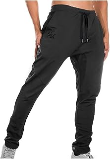 BROKIG Mens Joggers Sport Pants, Casual Gym Workout Sweatpants with Double Pockets