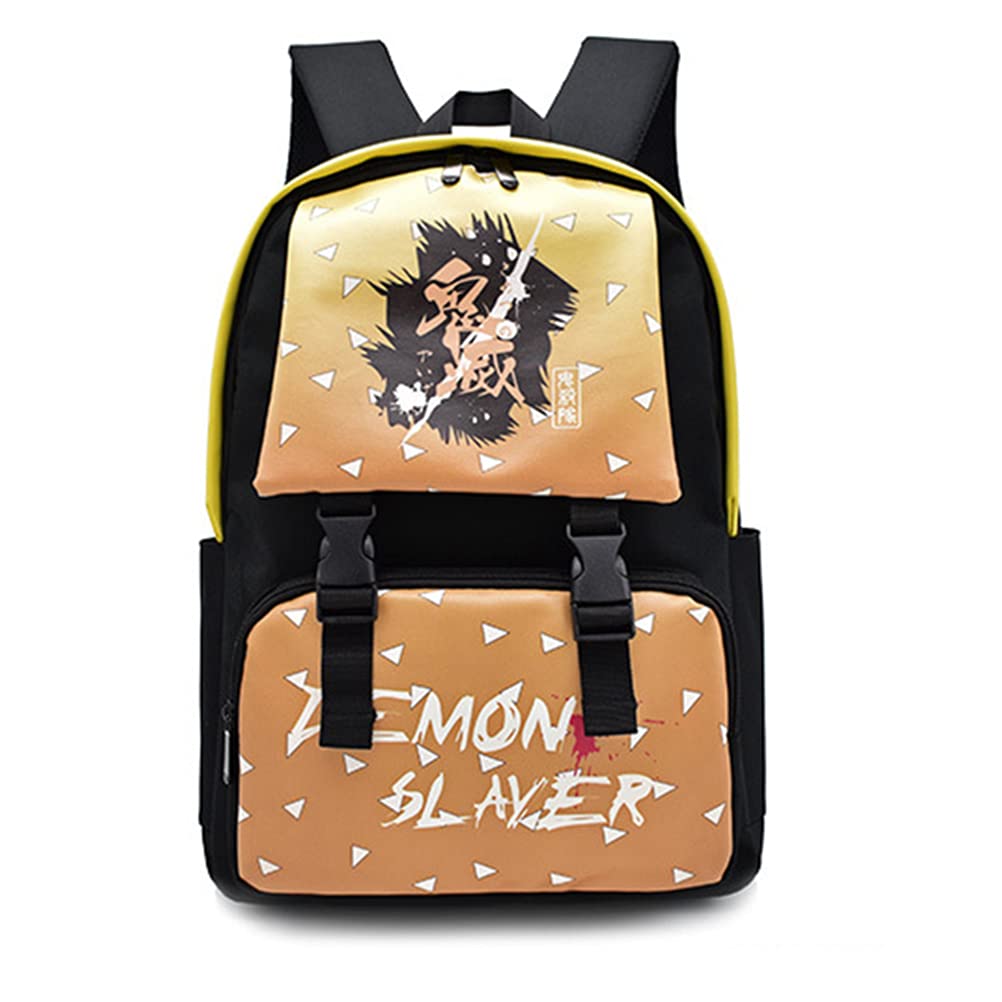 ZHAOQIAN Anime Backpack, For Demon Slayer Agatsuma Zenitsu, Cartoon Anime School Bag Men And Women Can Be Used For Go to School or Travel for Leisure