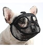 BARKLESS Short Snout Dog Muzzle, Breathable Mesh Flat Faced Muzzle for French Bulldog Shih Tzu an...