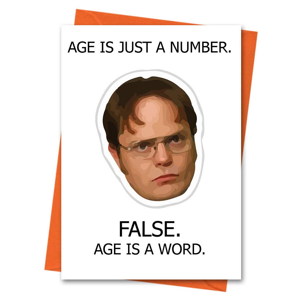 Buy Funny Birthday Card The Office US Dwight Schrute - Age is Just a ...