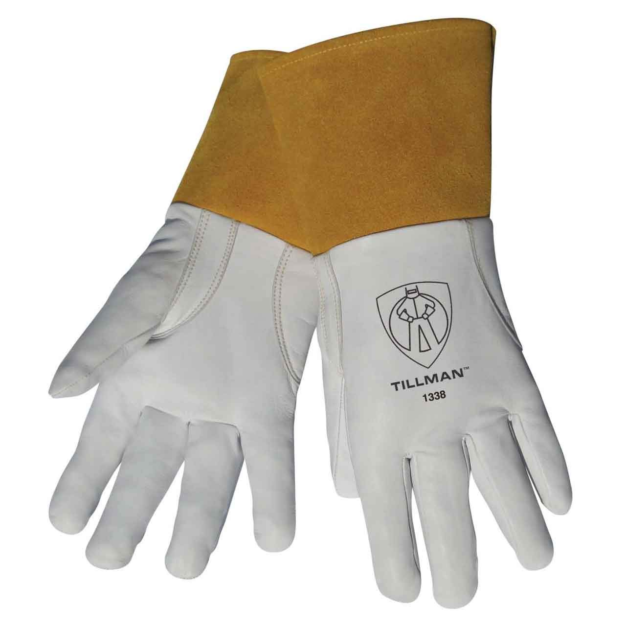 Tillman 1338 Top Grain Goatskin TIG Welding Gloves with 4" Cuff, X-Large 