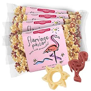 Pastabilities Fun Shaped Pasta for Kids - Flamingo Pasta - Sunshine and Flamingo Animal Theme, Non-GMO Natural Wheat Pasta, All-Natural, Kosher Certified, Made in the USA, (4 Pack,14 Oz)